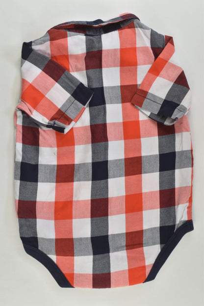 Dymples Size 1 Checked Collared Bodysuit