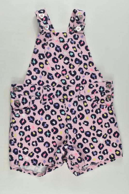 Dymples Size 1 Colourful Leopard Print Short Overalls