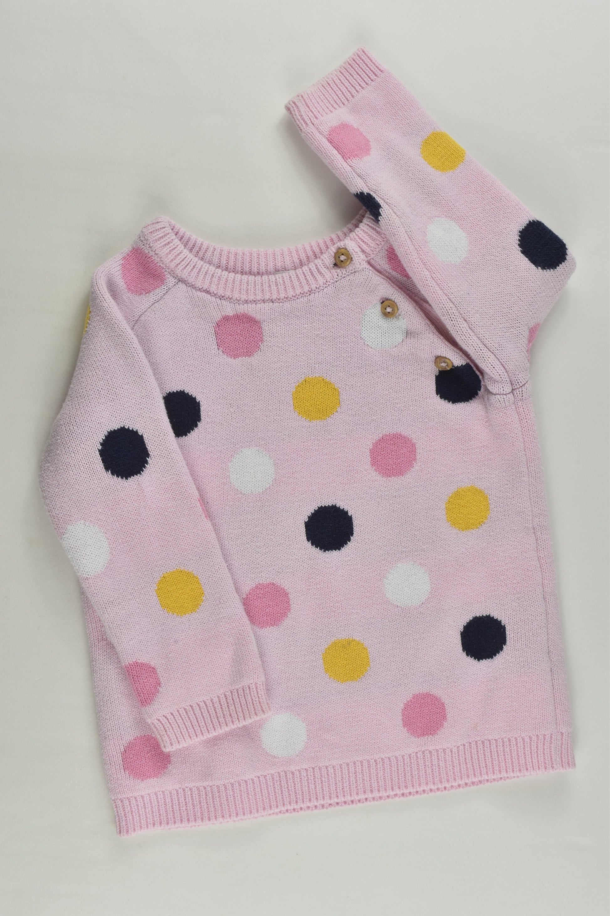 Dymples Size 1 Polka Dots Knit Jumper