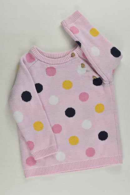Dymples Size 1 Polka Dots Knit Jumper