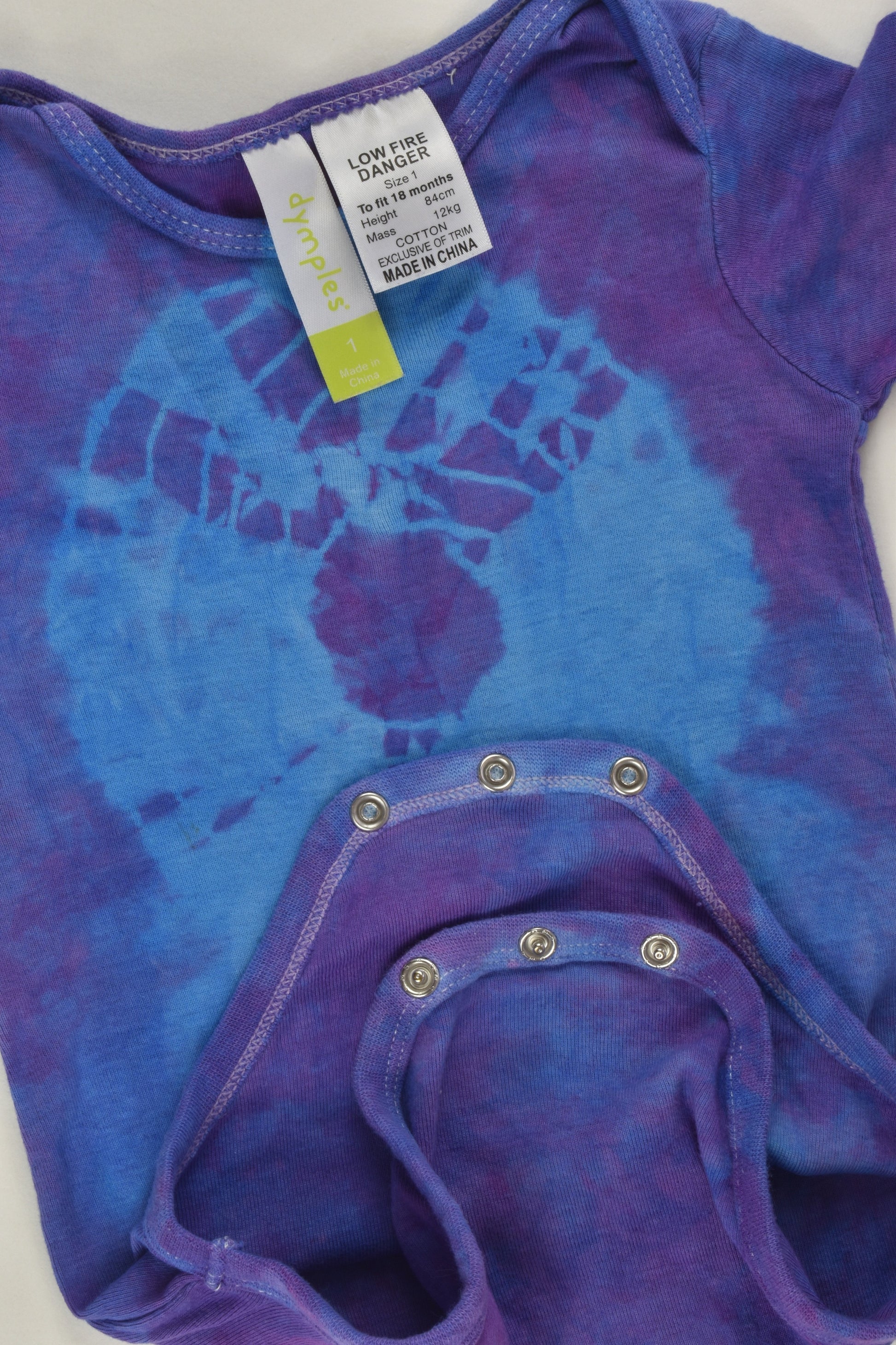 Dymples Size 1 Tie-Dye Bodysuit