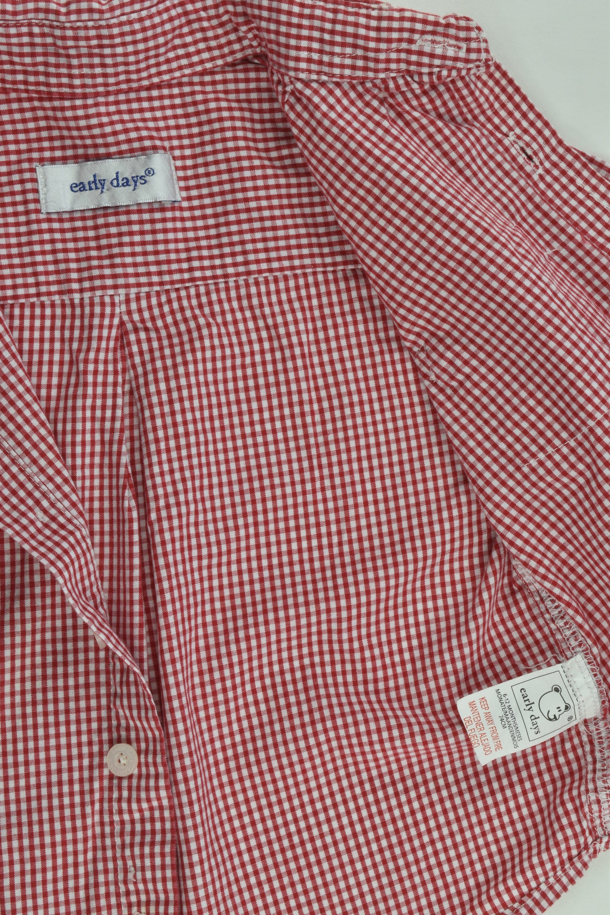 Early Days Size 0 (6-12 months) Checked Shirt