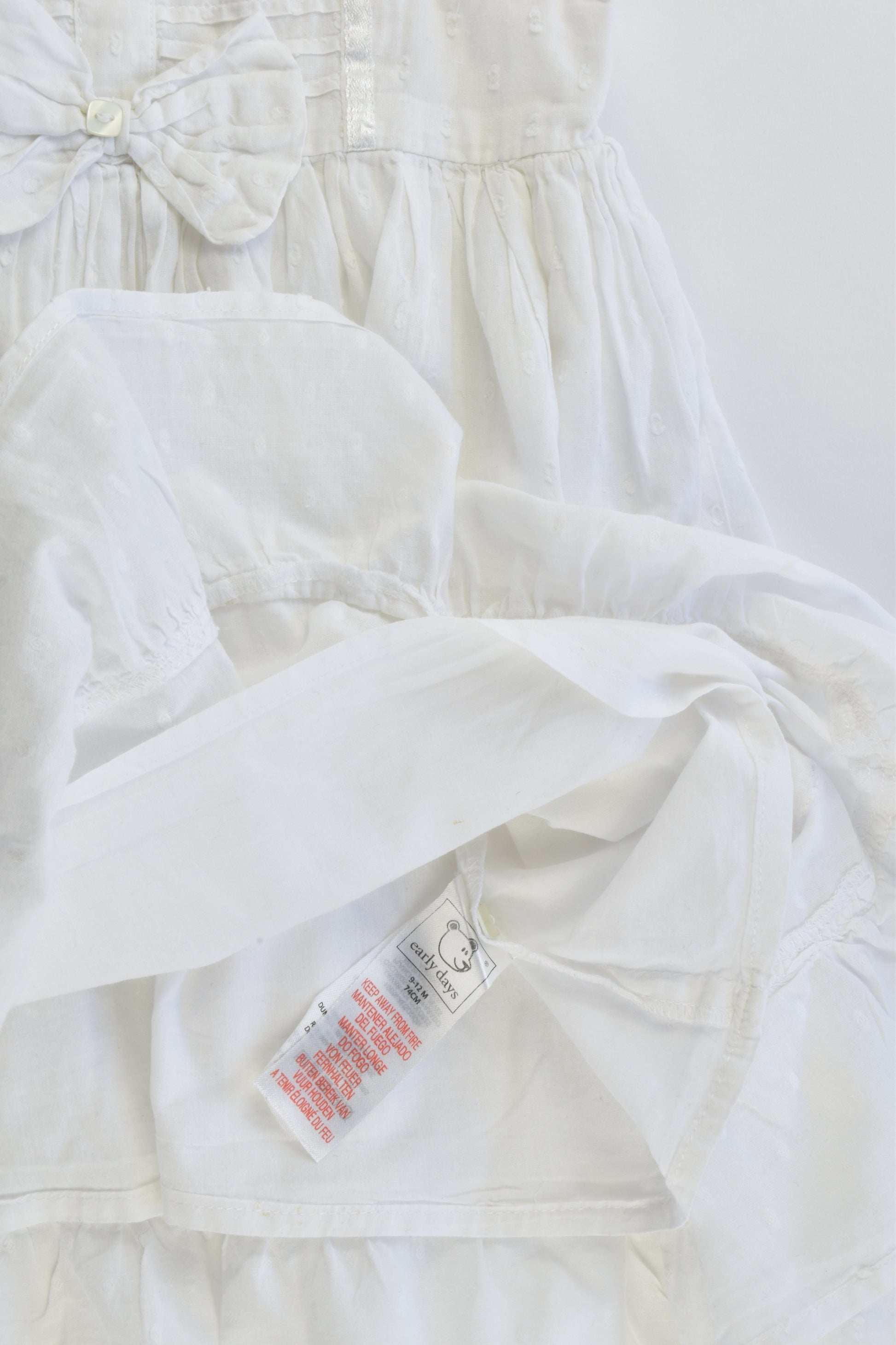 Early Days Size 0 (9-12 months, 74 cm) Fully Lined Dress