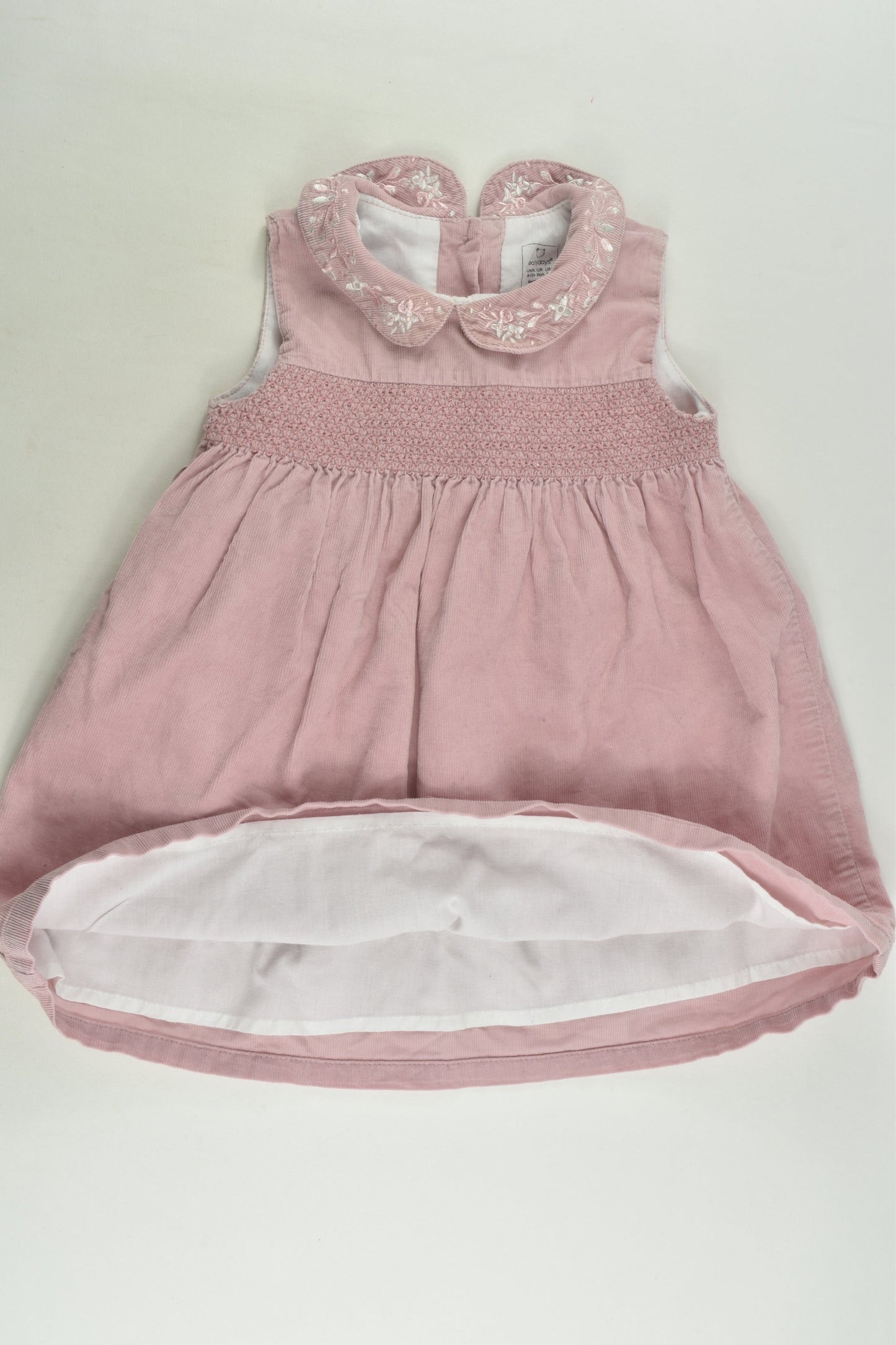 Early Days Size 0 (9-12 months) Lined Smocked Cord Dress