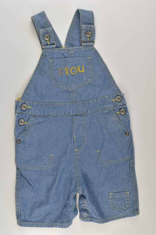 Elle Size 1-2 (90 cm) Denim Short Overalls