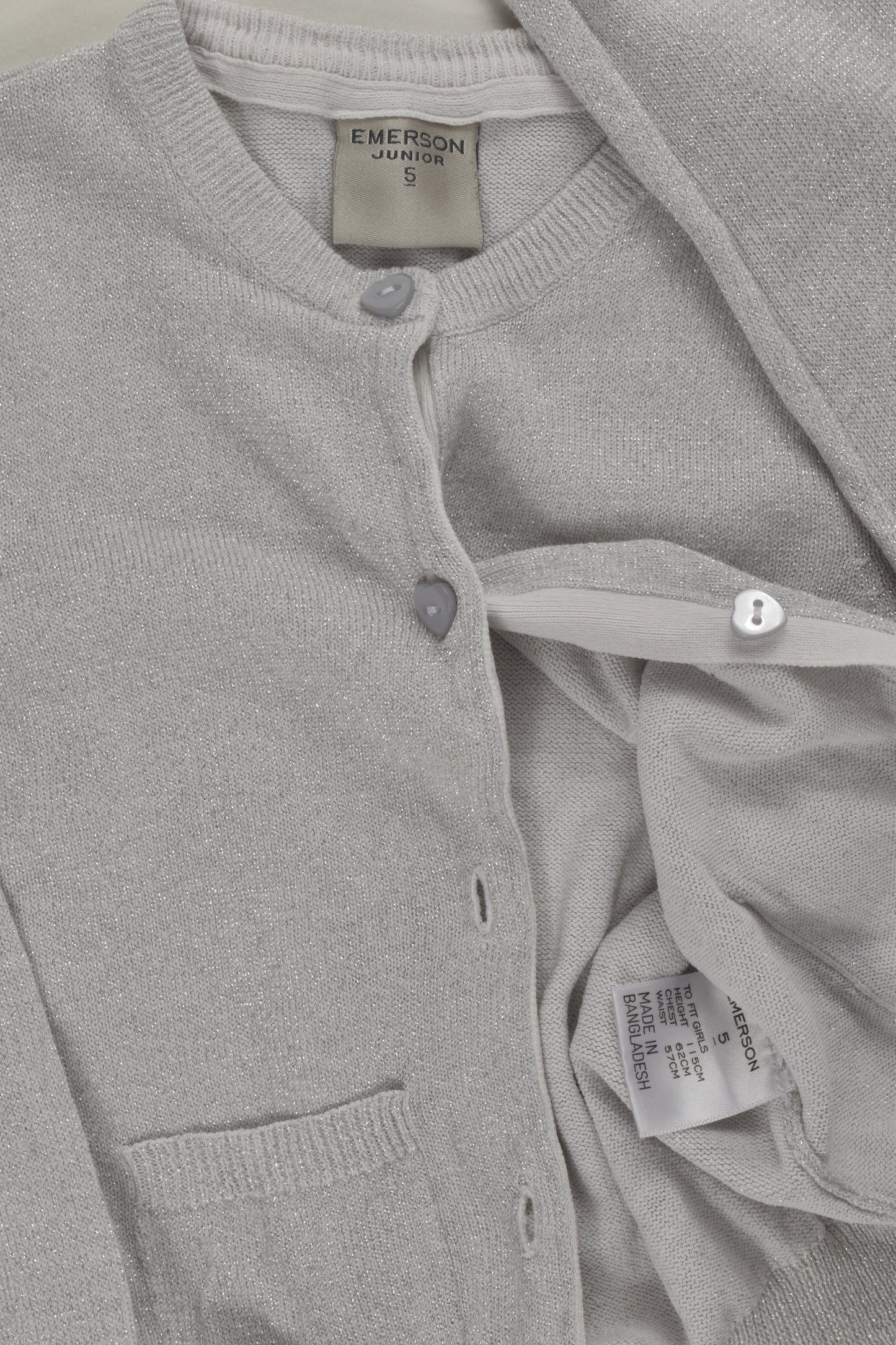 Emerson Junior Size 5 Metallic Cardigan