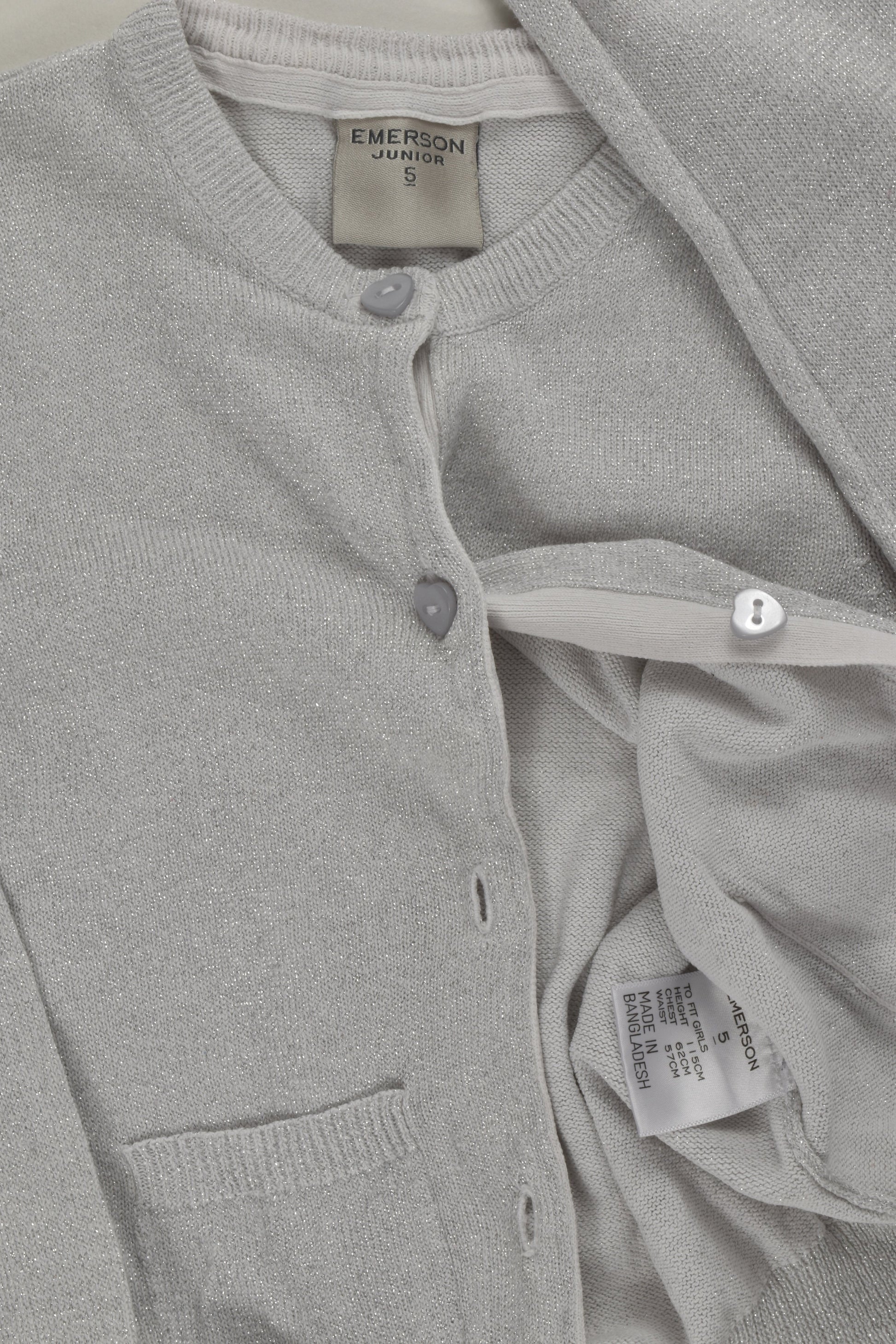 Emerson Junior Size 5 Metallic Cardigan