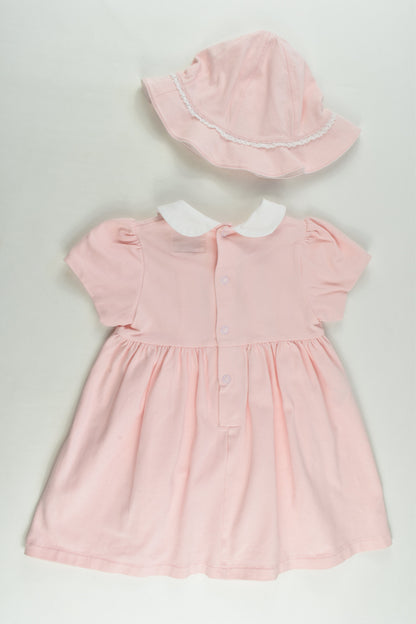 Emile et Rose Size 0 (9 months, 71 cm) Dress and Matching Hat