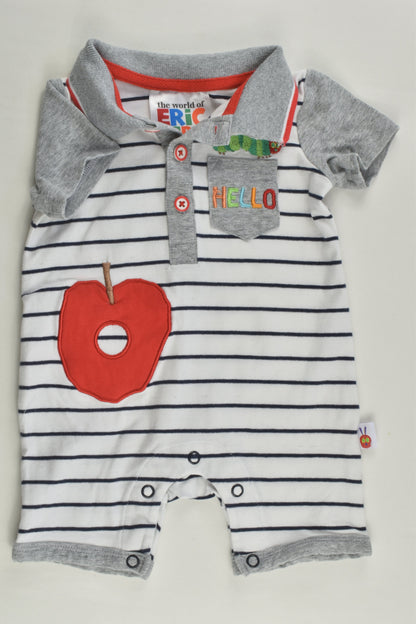 Eric Carle Size 000 The Very Hungry Caterpillar Short Polo Romper