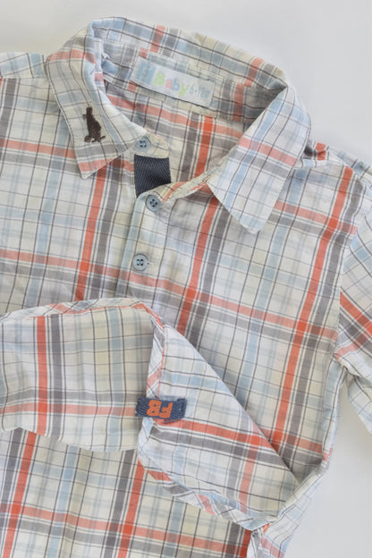 F Baby Size 0 (6-12 months) Checked Collared Shirt