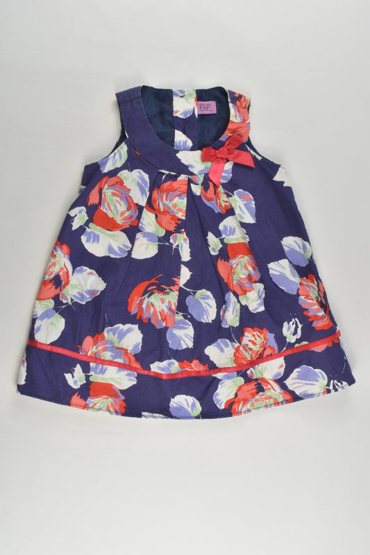 F&F Size 1 (12-18 months) Floral Dress