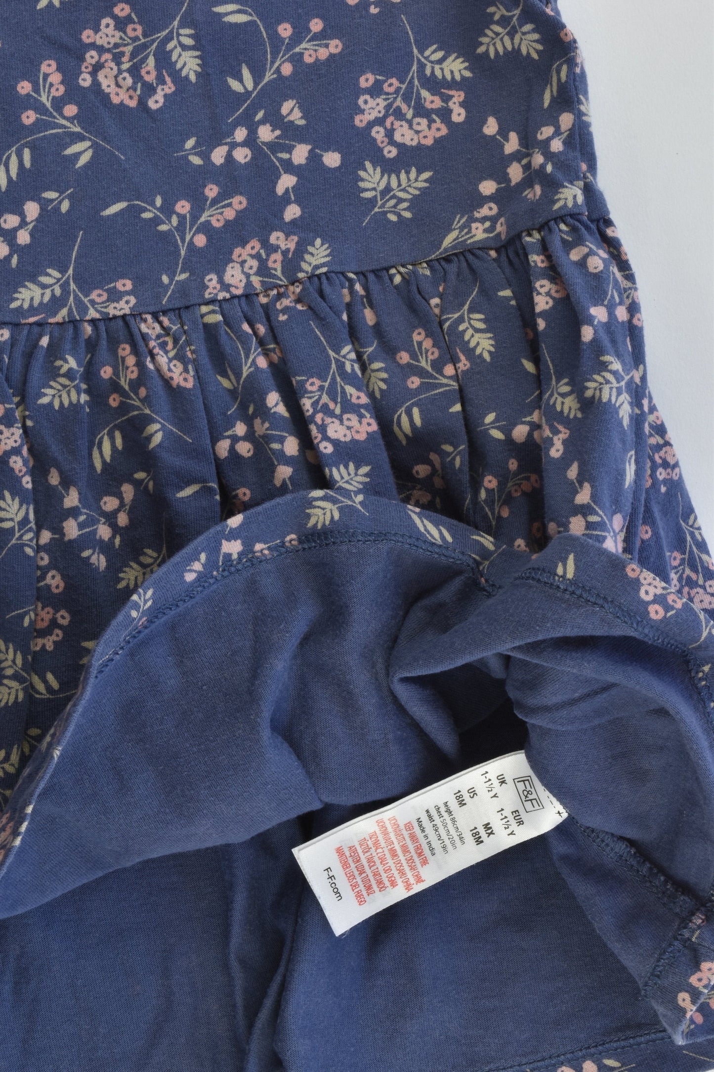 F&F Size 1-1.5 years Floral Dress