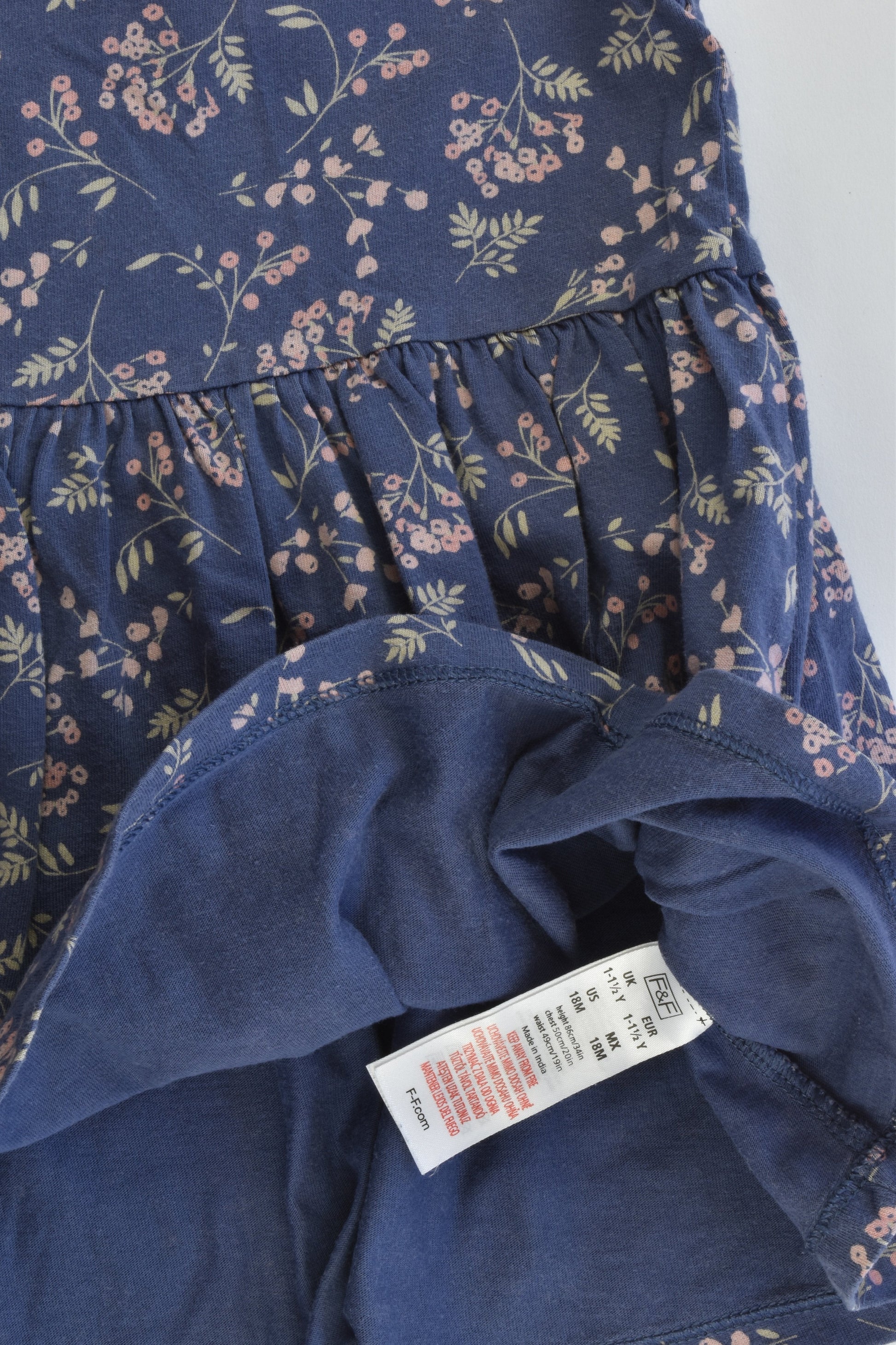 F&F Size 1-1.5 years Floral Dress