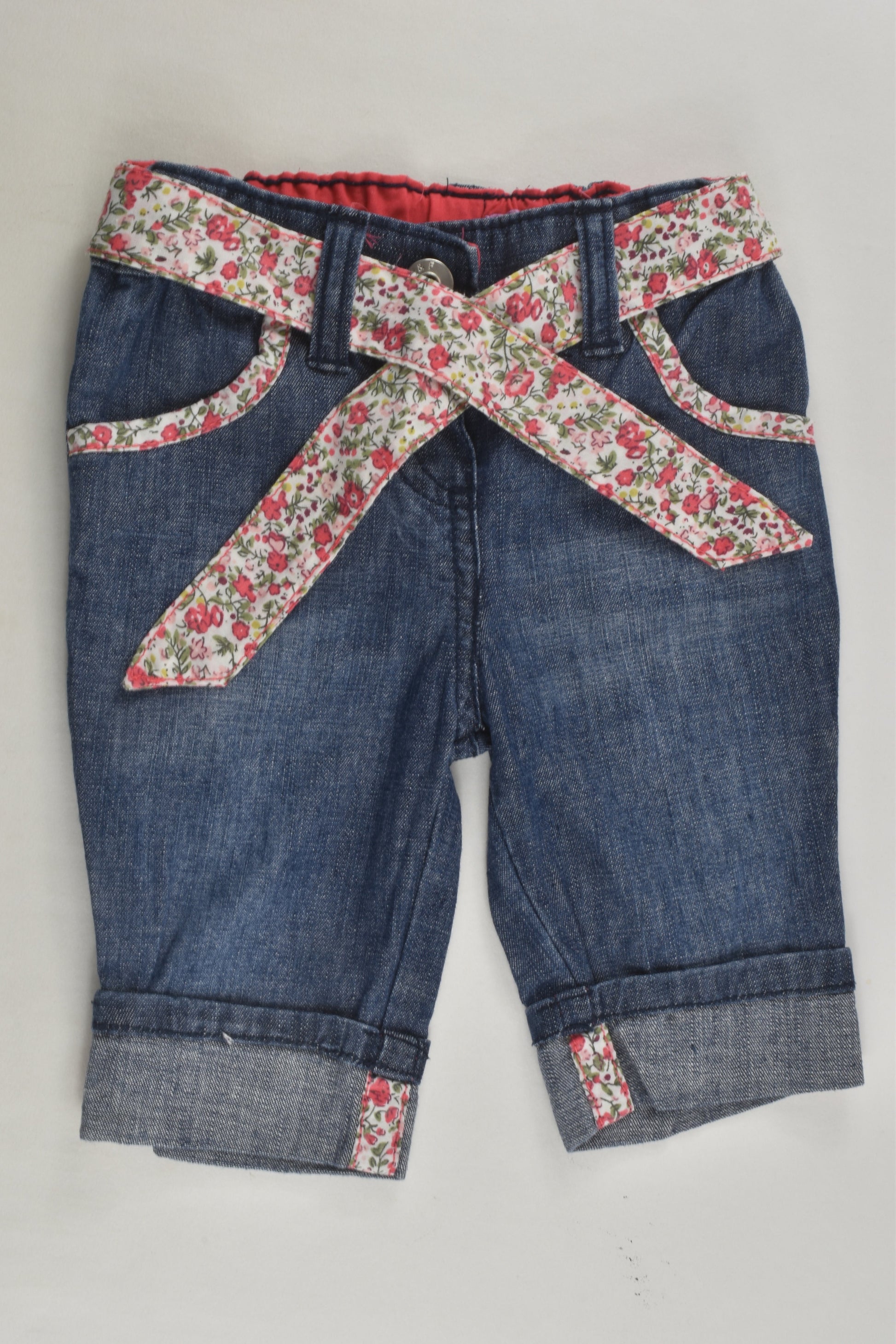 F&F Size 1 Liberty Print Denim Shorts