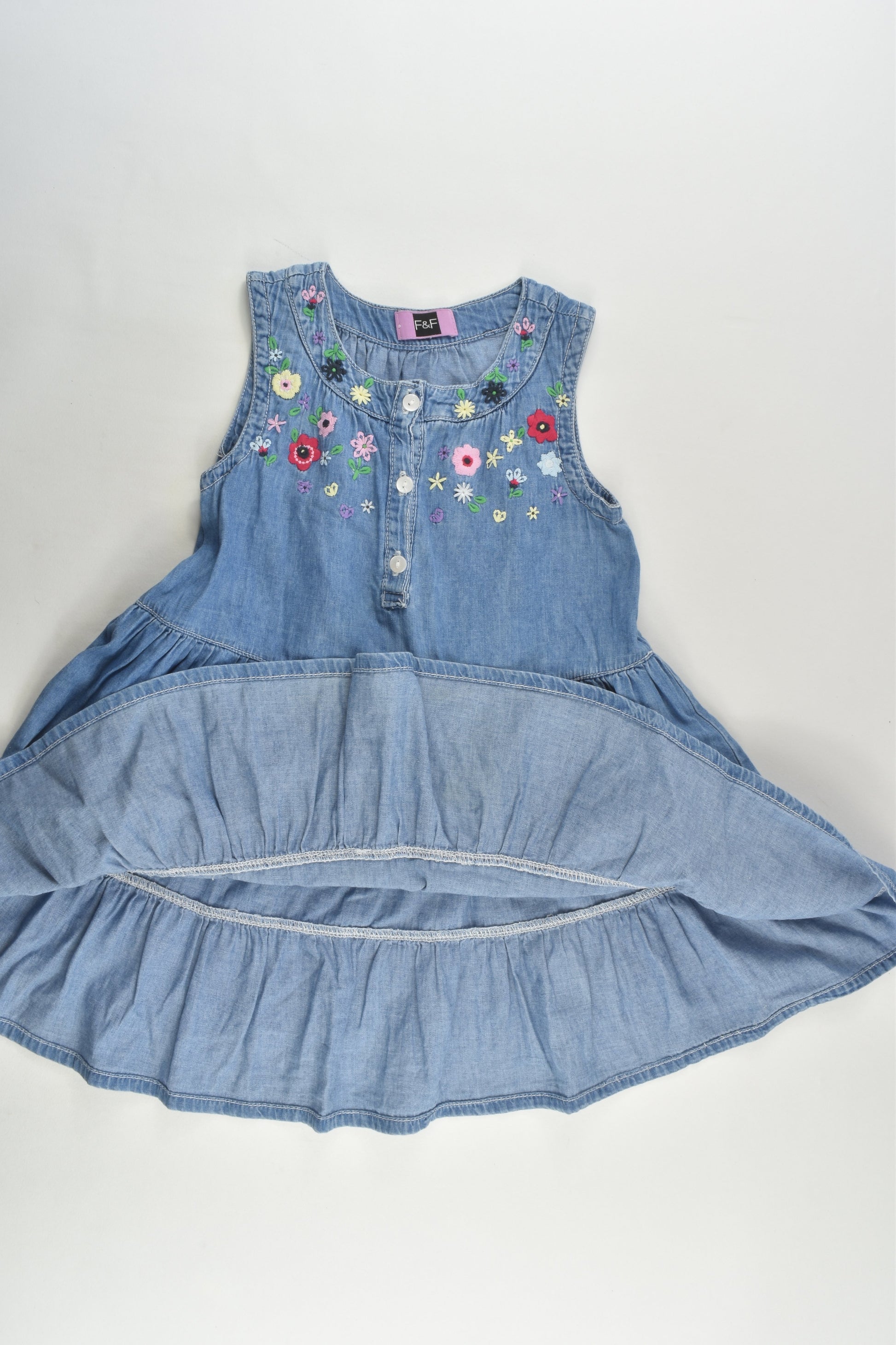 white christmas dresses Sleeveless Belted Denim Dress main image 0