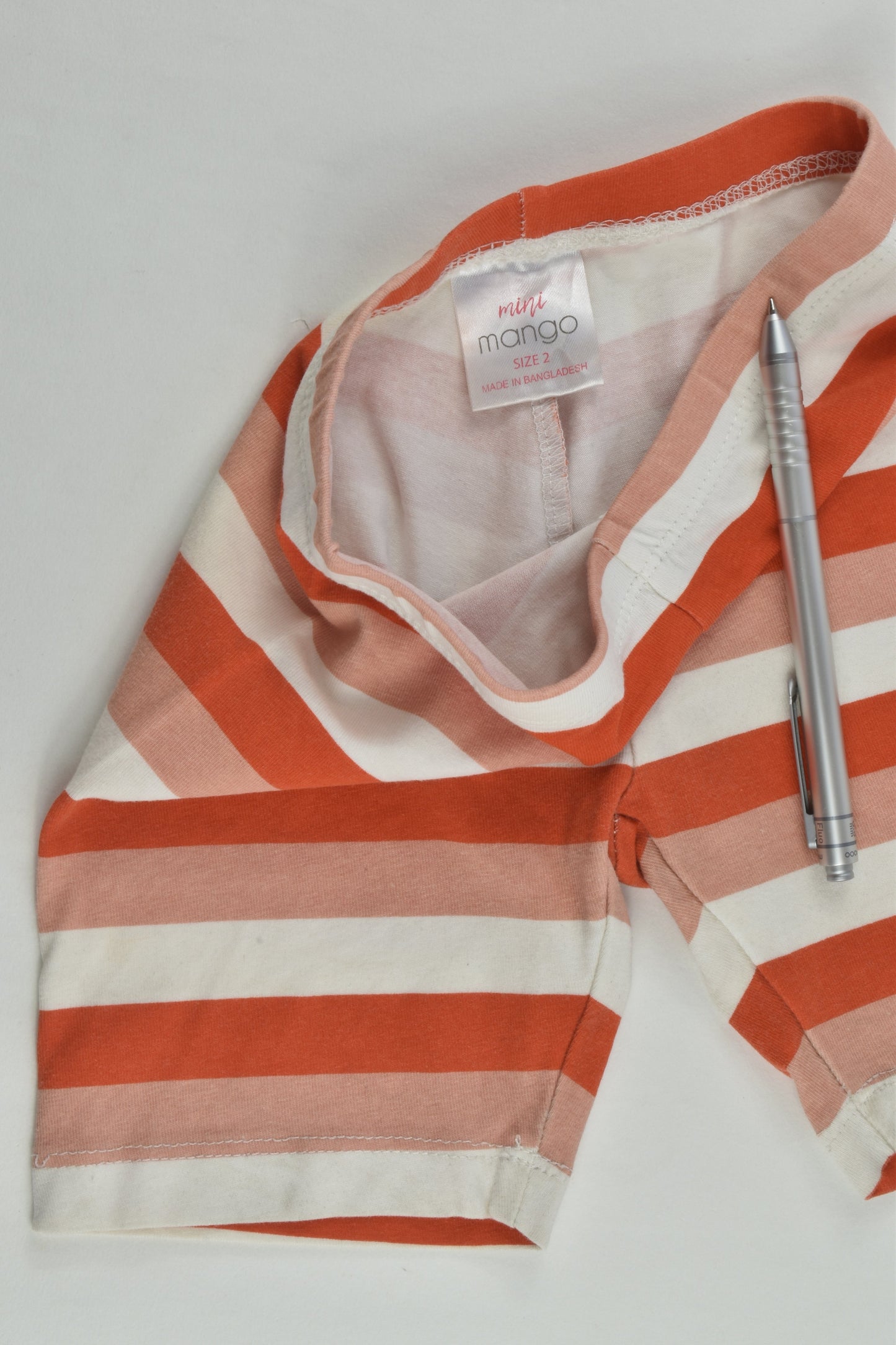 Favourites Size 2 Rainbow and Butterfly T-shirt and Striped Shorts