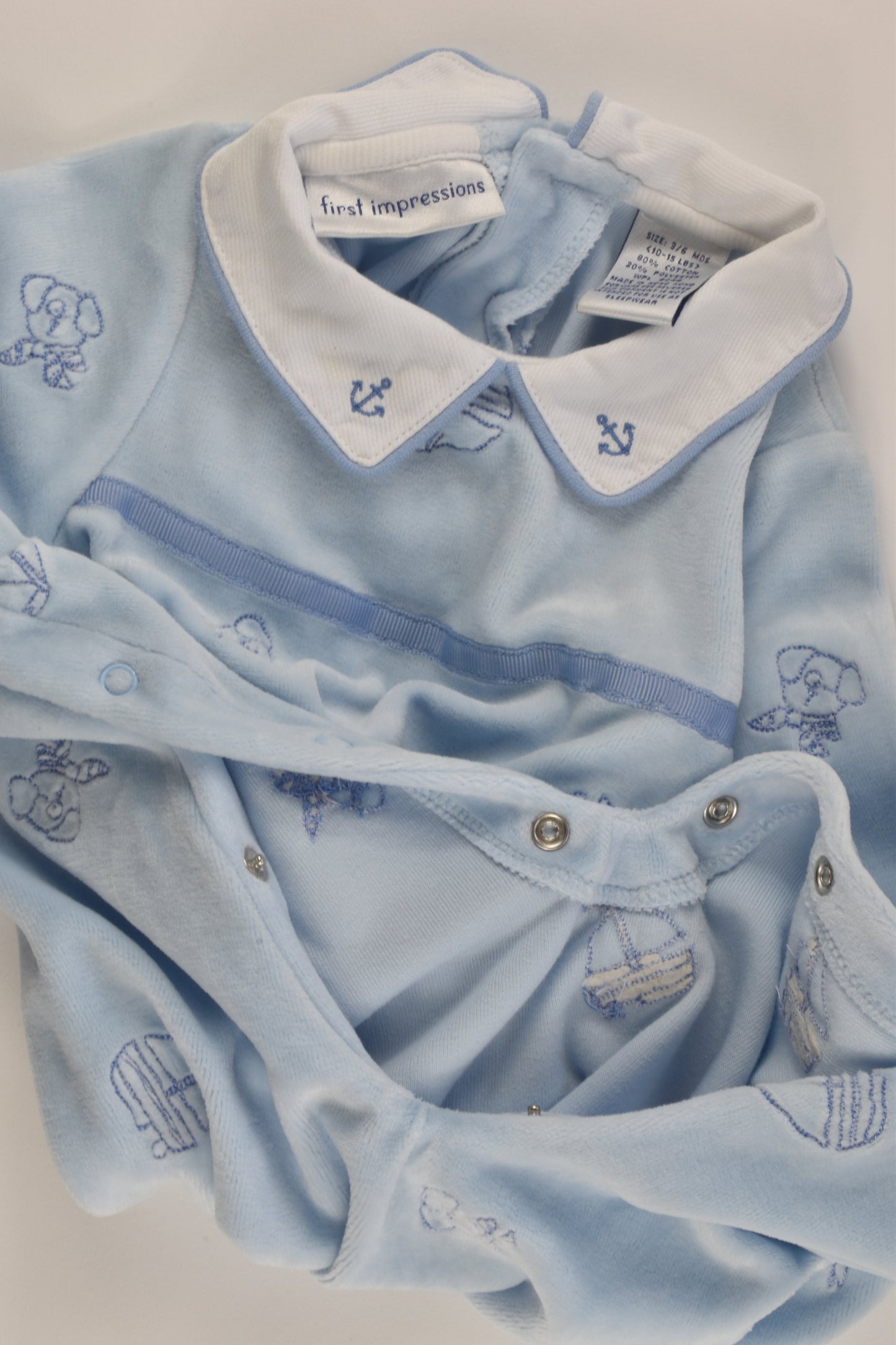 First Impressions Size 00 Velour Romper