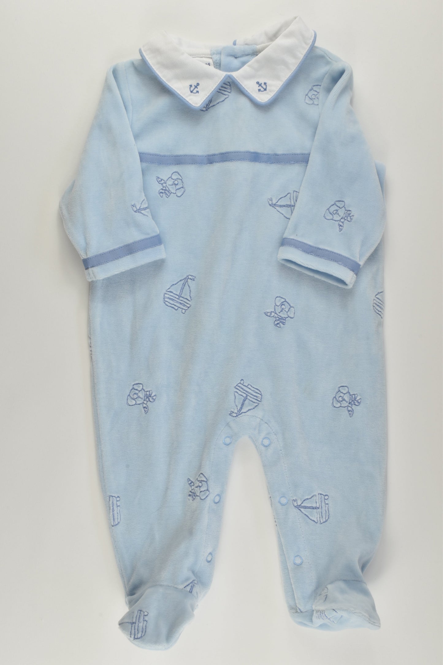 First Impressions Size 00 Velour Romper