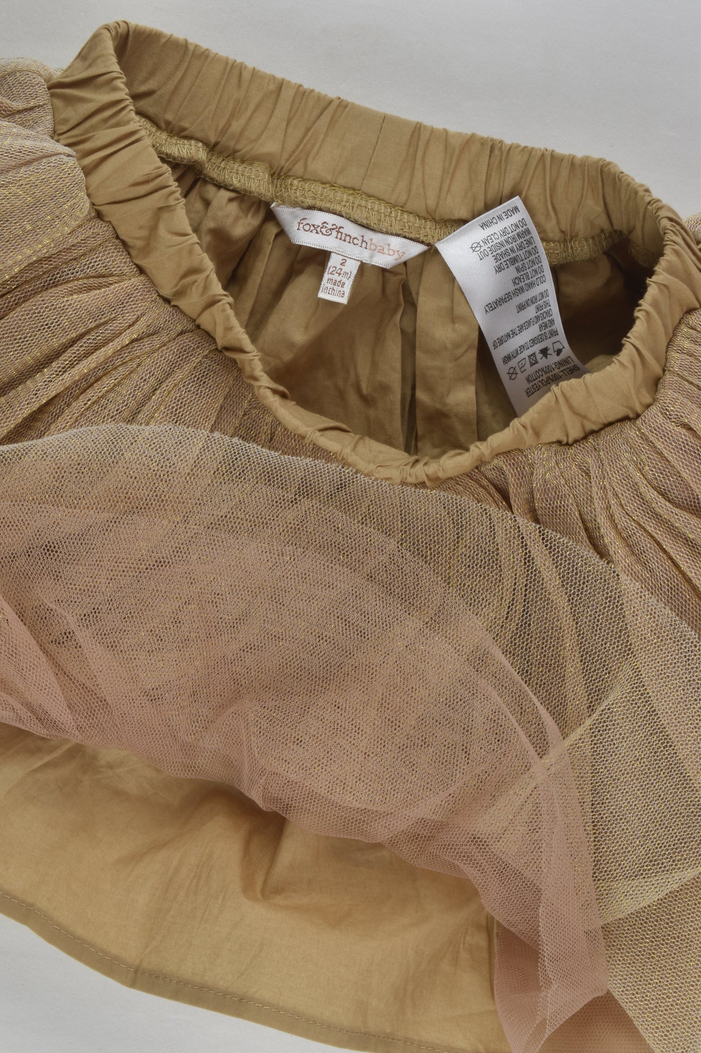 Fox & Finch Size 2 (24 months) Lined Tulle Skirt