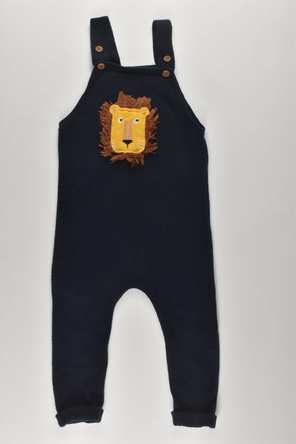 Fred & Flo Size 0 Knit Lion Overalls