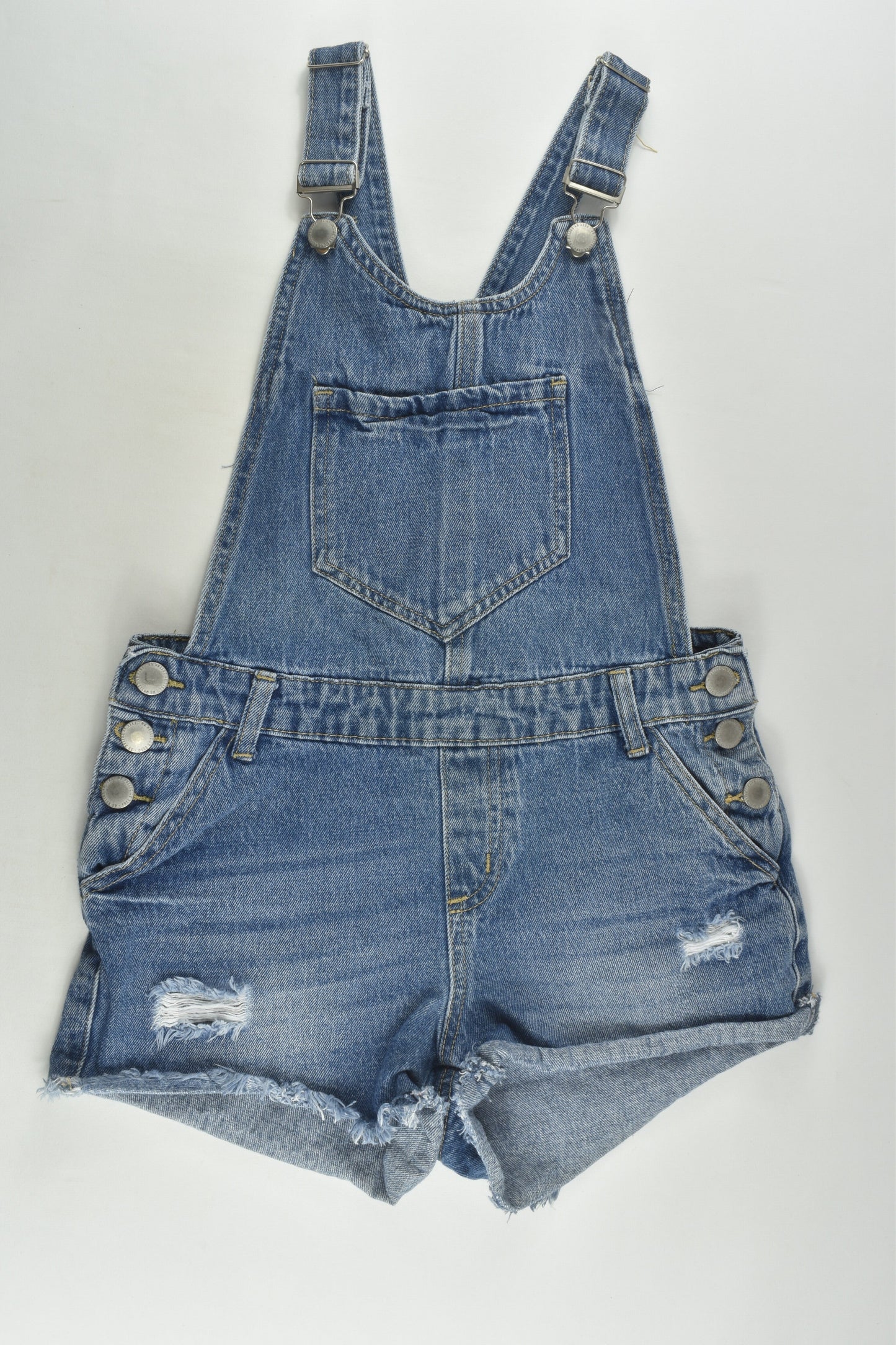 Free by Cotton On Size 11 Short Denim Overalls