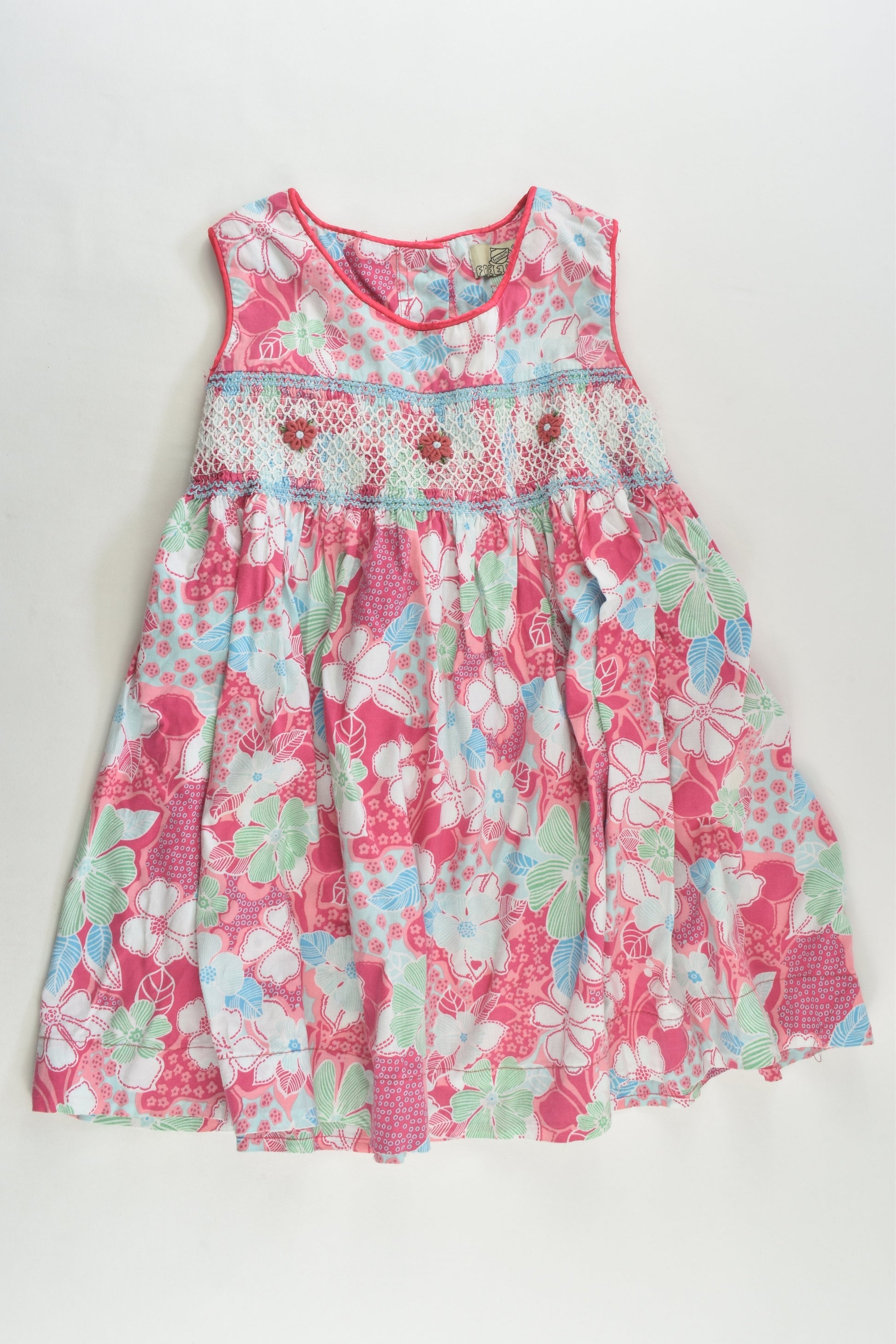 Freedom Size 5 Floral Smocked Dress