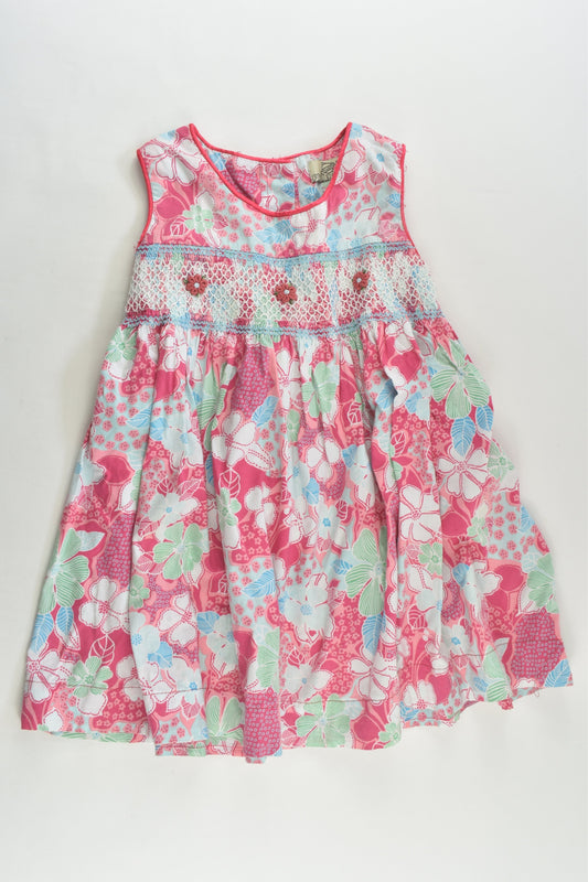 Freedom Size 5 Floral Smocked Dress