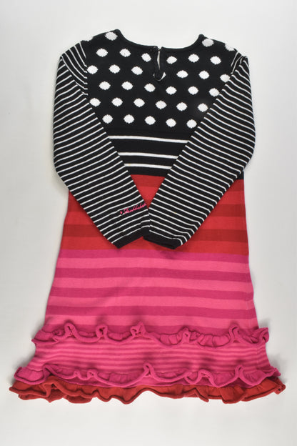 Fresh Baked Australia Size 6 Polka Dots and Stripes Knitted Dress