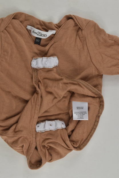 From Zion Size 00 Bamboo Bodysuit