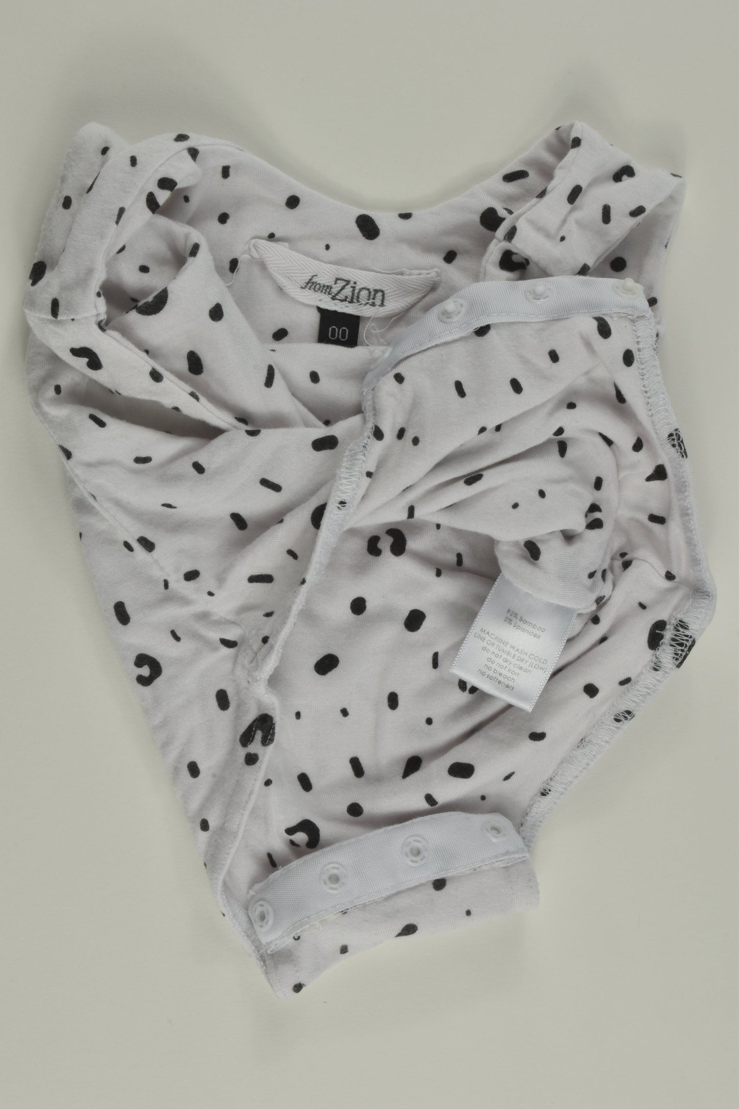 From Zion Size 00 Bamboo Bodysuit