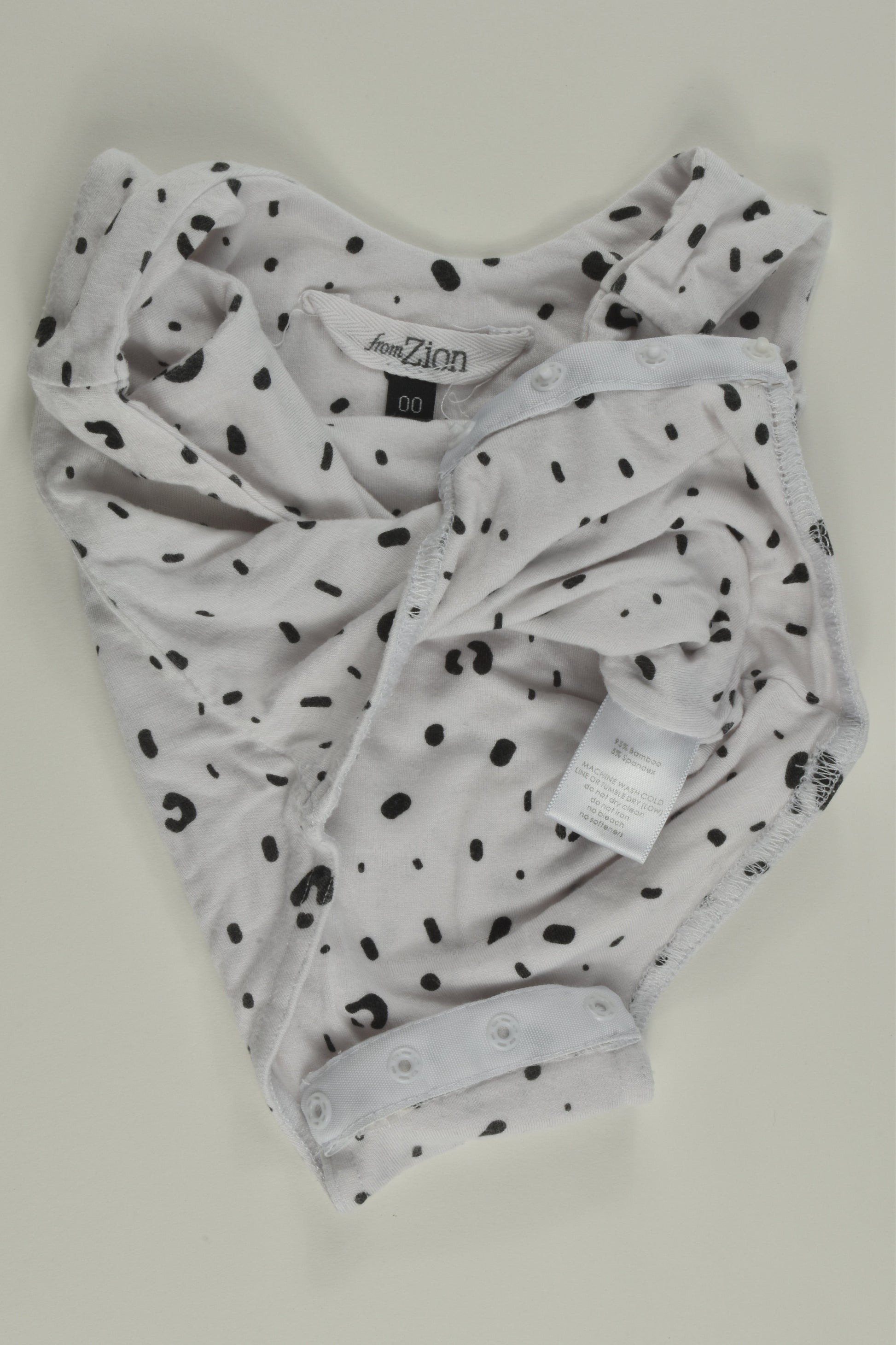 From Zion Size 00 Bamboo Bodysuit