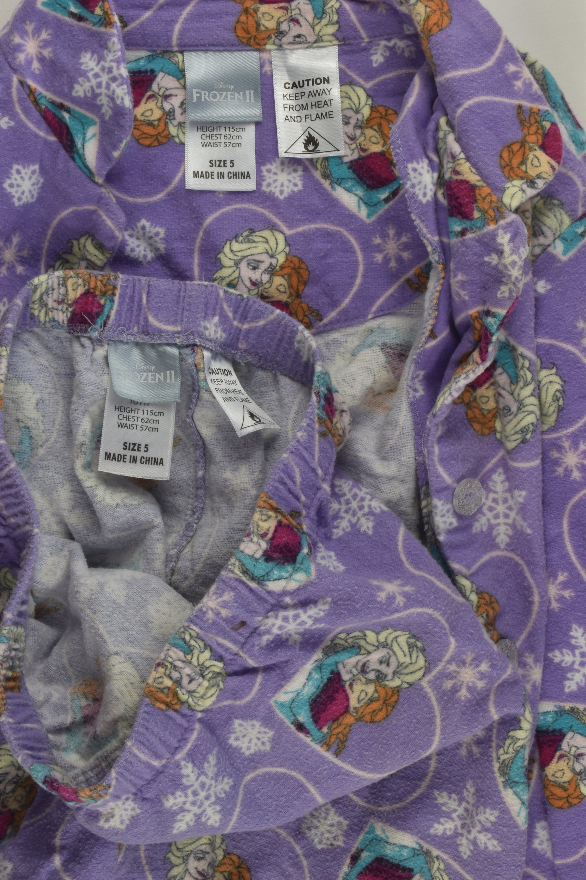 Frozen Size 5 Flannel Pyjamas