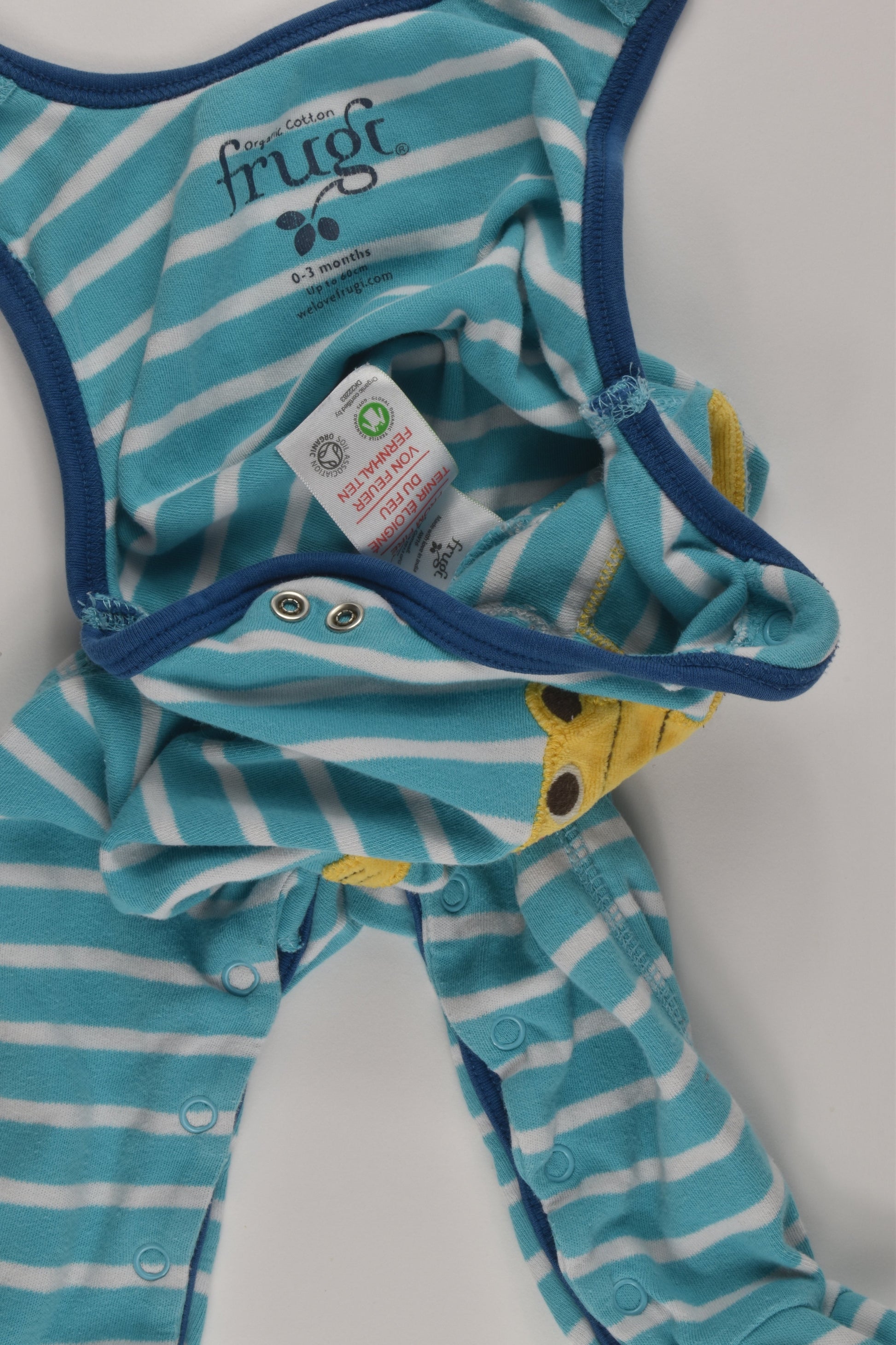 Frugi Size 000 Footed Overalls