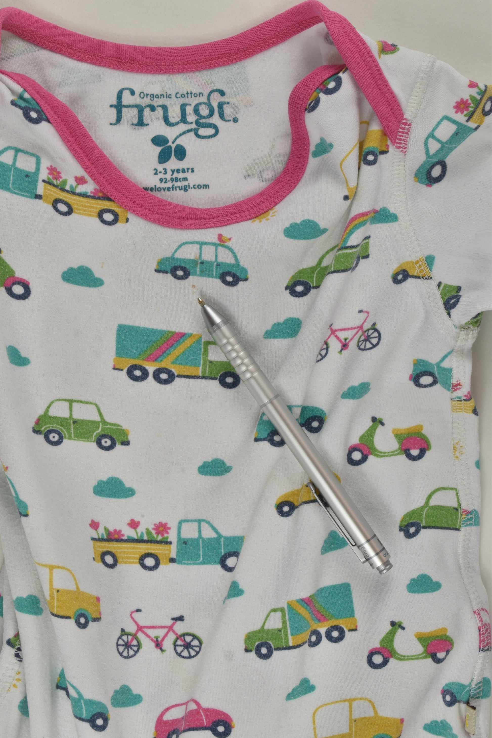 Frugi Size 2-3 Vehicles Bodysuit