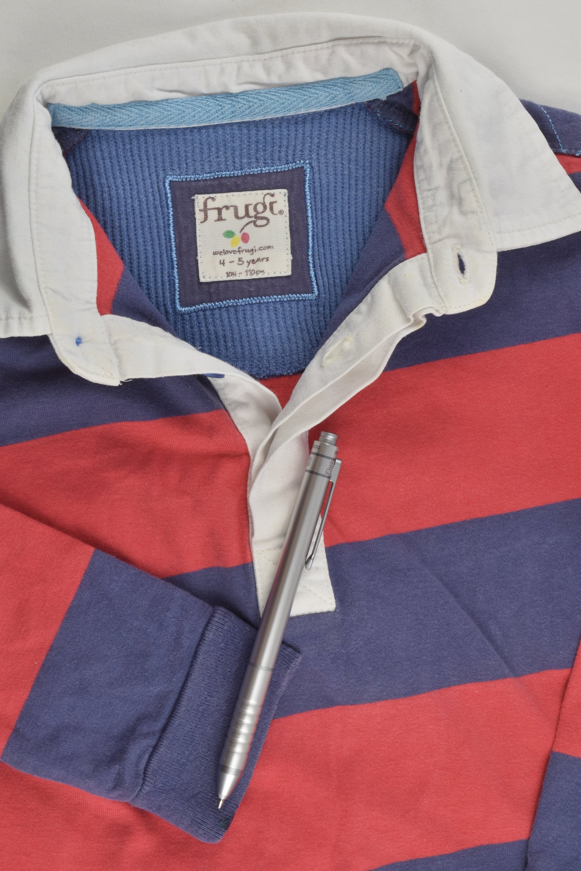Frugi Size 4-5 Striped 'Explorer' Polo Shirt