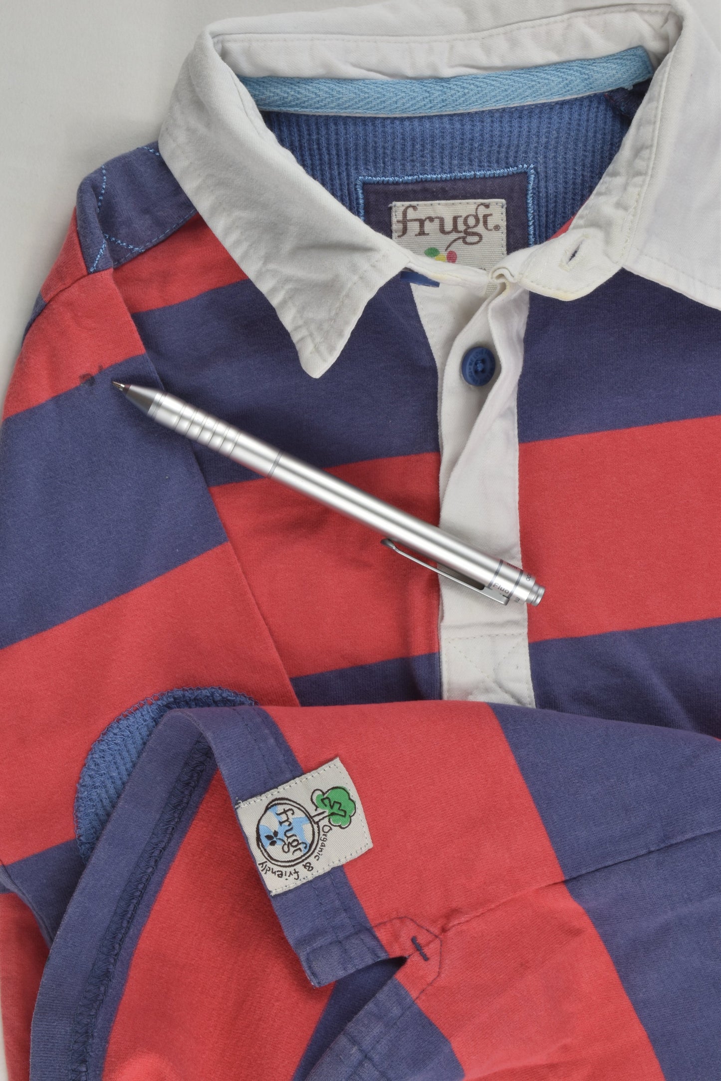 Frugi Size 4-5 Striped 'Explorer' Polo Shirt