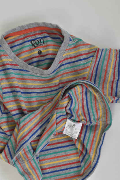 Fun Spirit Size 1 Rainbow Stripes Top