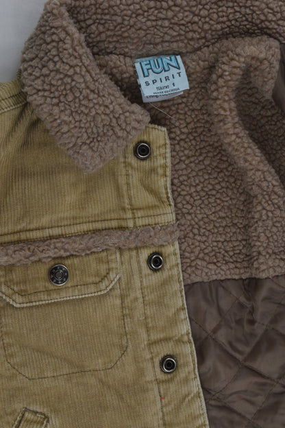 Fun Spirit Size 1 Sherpa Cord Jacket
