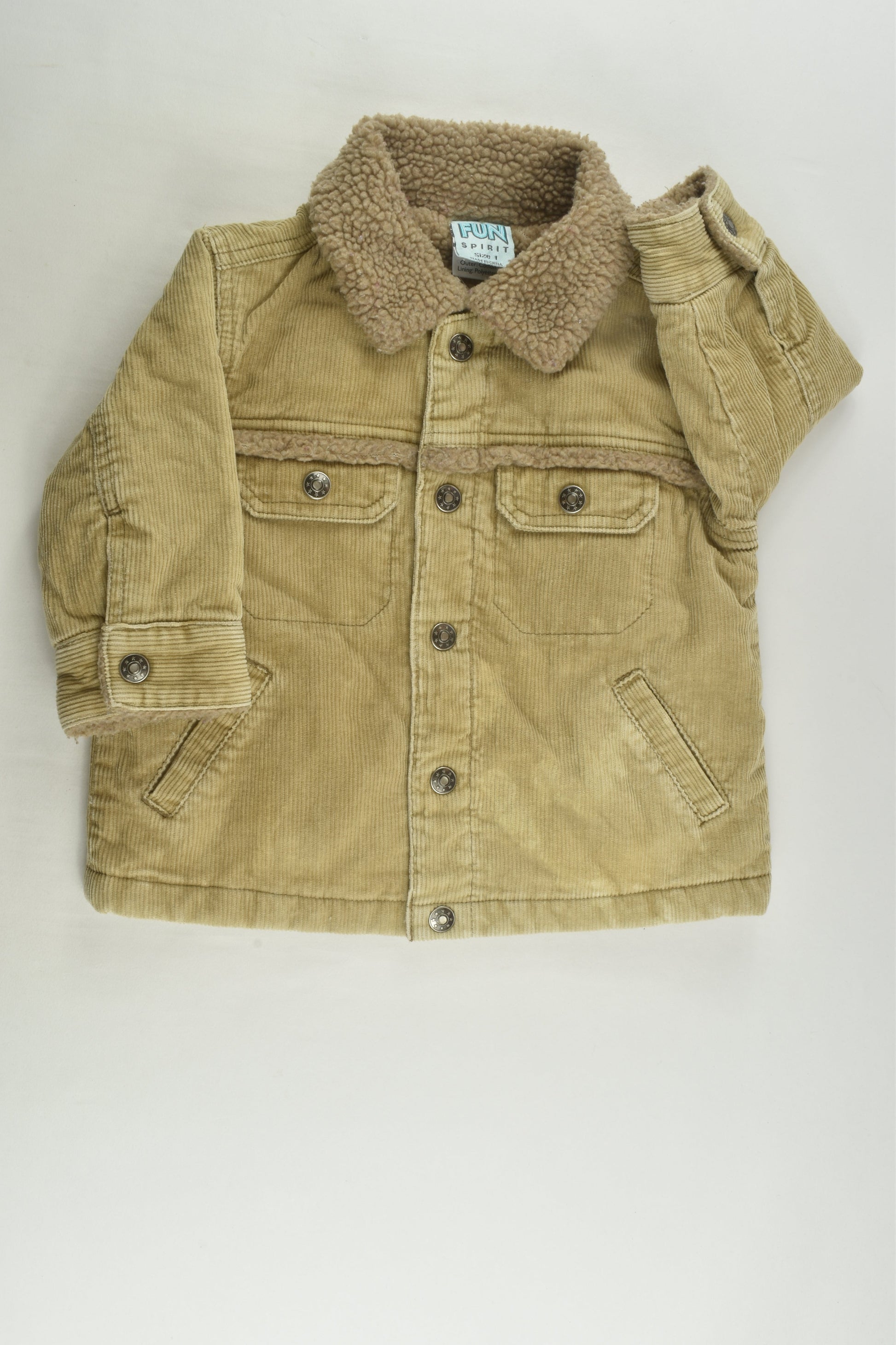 Fun Spirit Size 1 Sherpa Cord Jacket