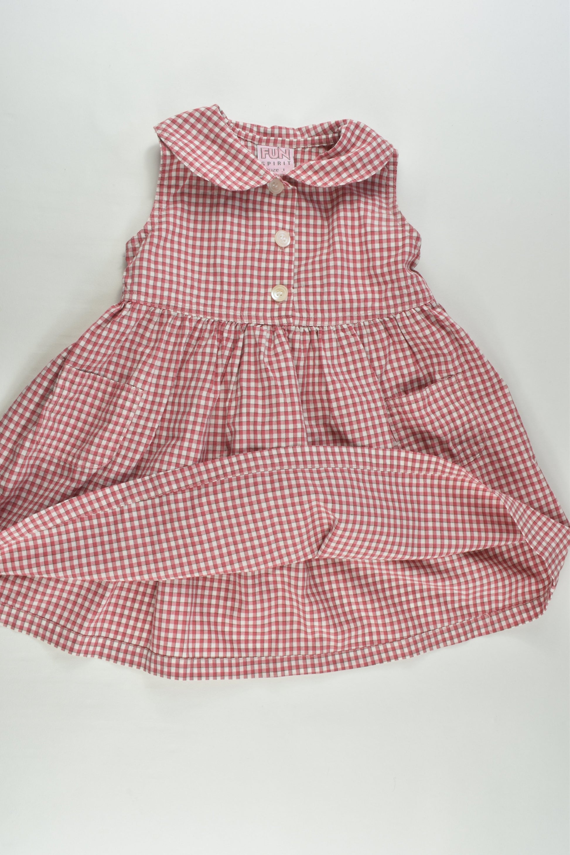 Fun Spirit Size 1 Vintage Checked Dress