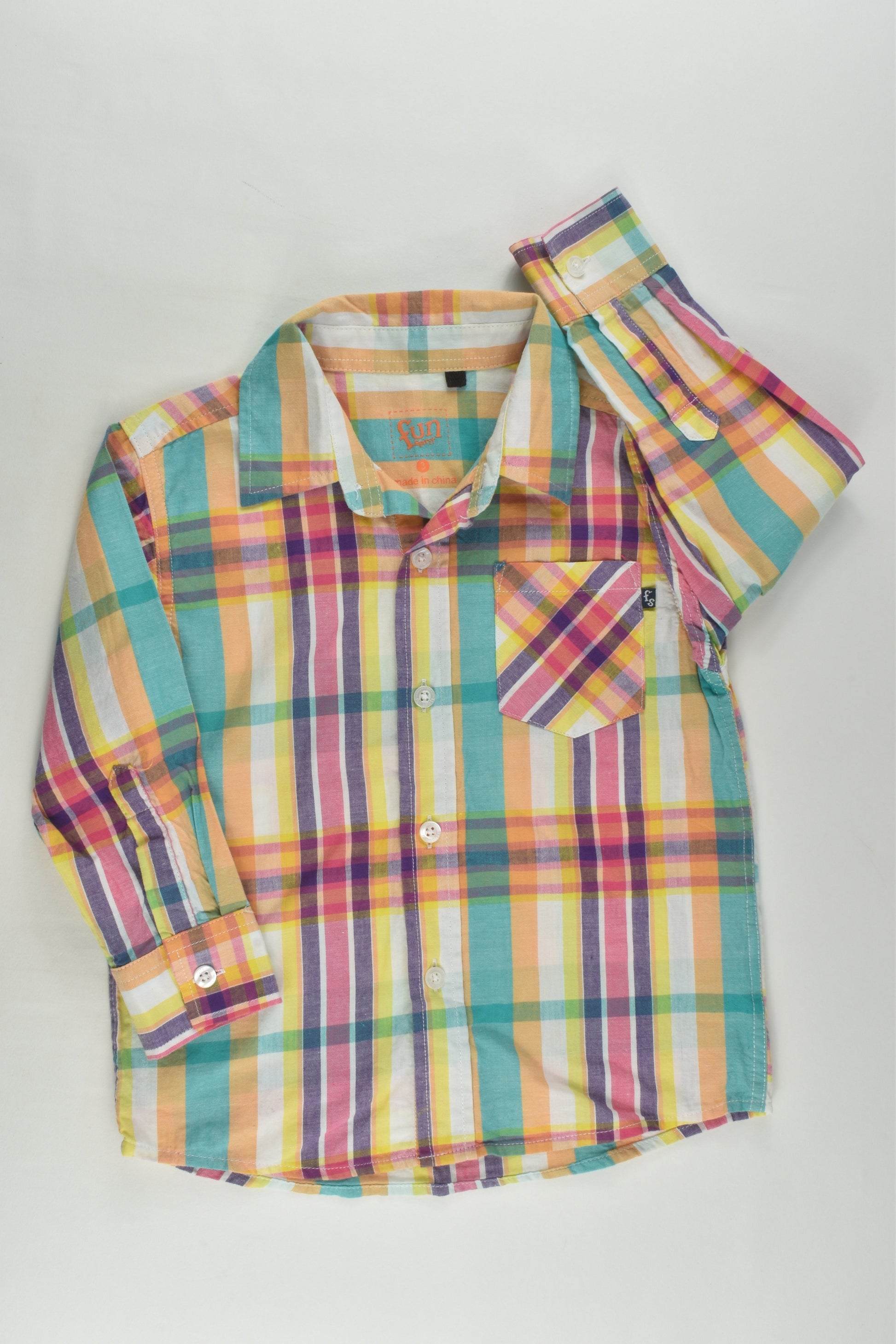 Fun Spirit Size 3 Colourful Checked Shirt