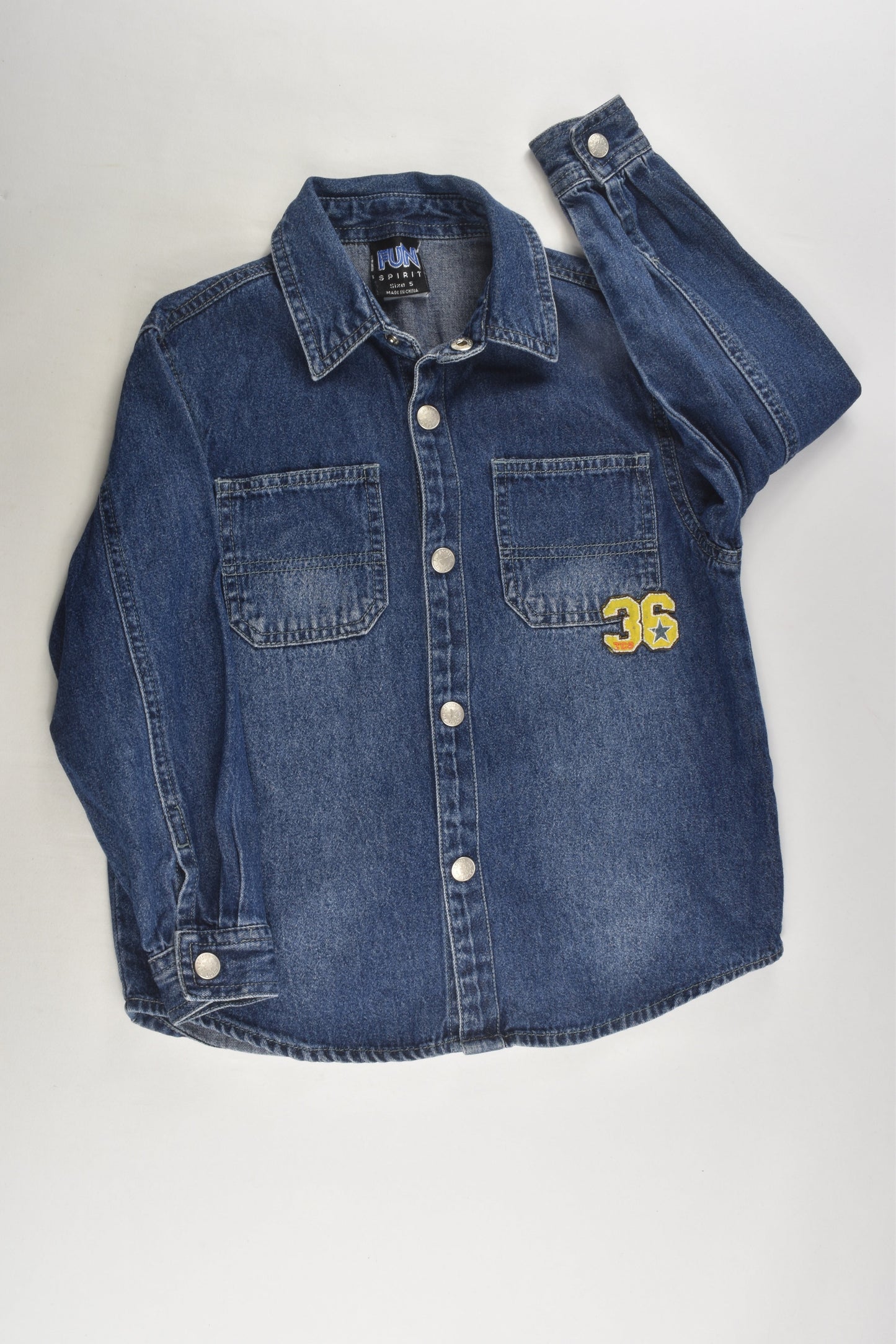 Fun Spirit Size 5 Denim Shirt