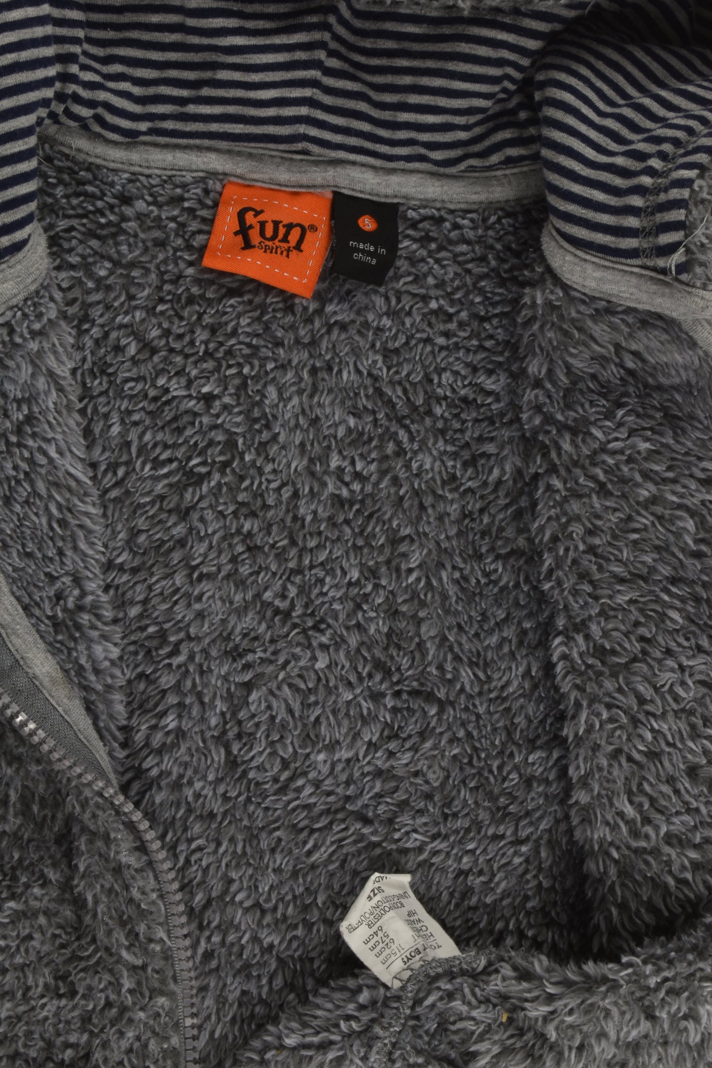Fun Spirit Size 5 Fluffy Zip Jacket