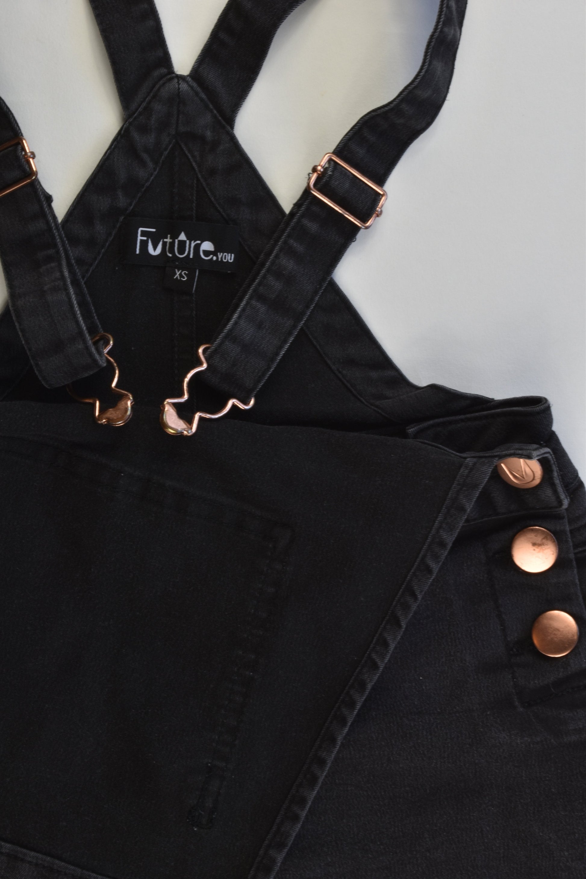 Future.You Size approx 8-10 Soft and Stretchy Denim Short Overalls