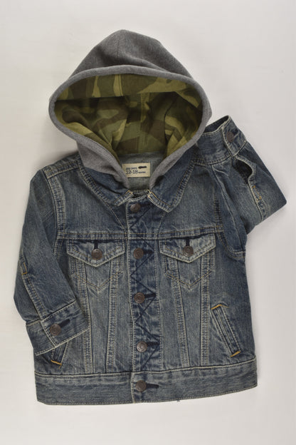 Gap Jeans Size 1 (12-18 months) Hooded Denim Jacket