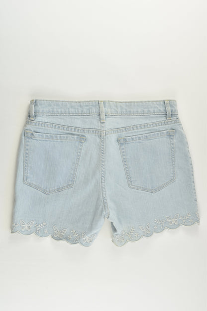 Gap Kids Size 12 Regular Fit Stretchy Denim Shorts with Lace Details