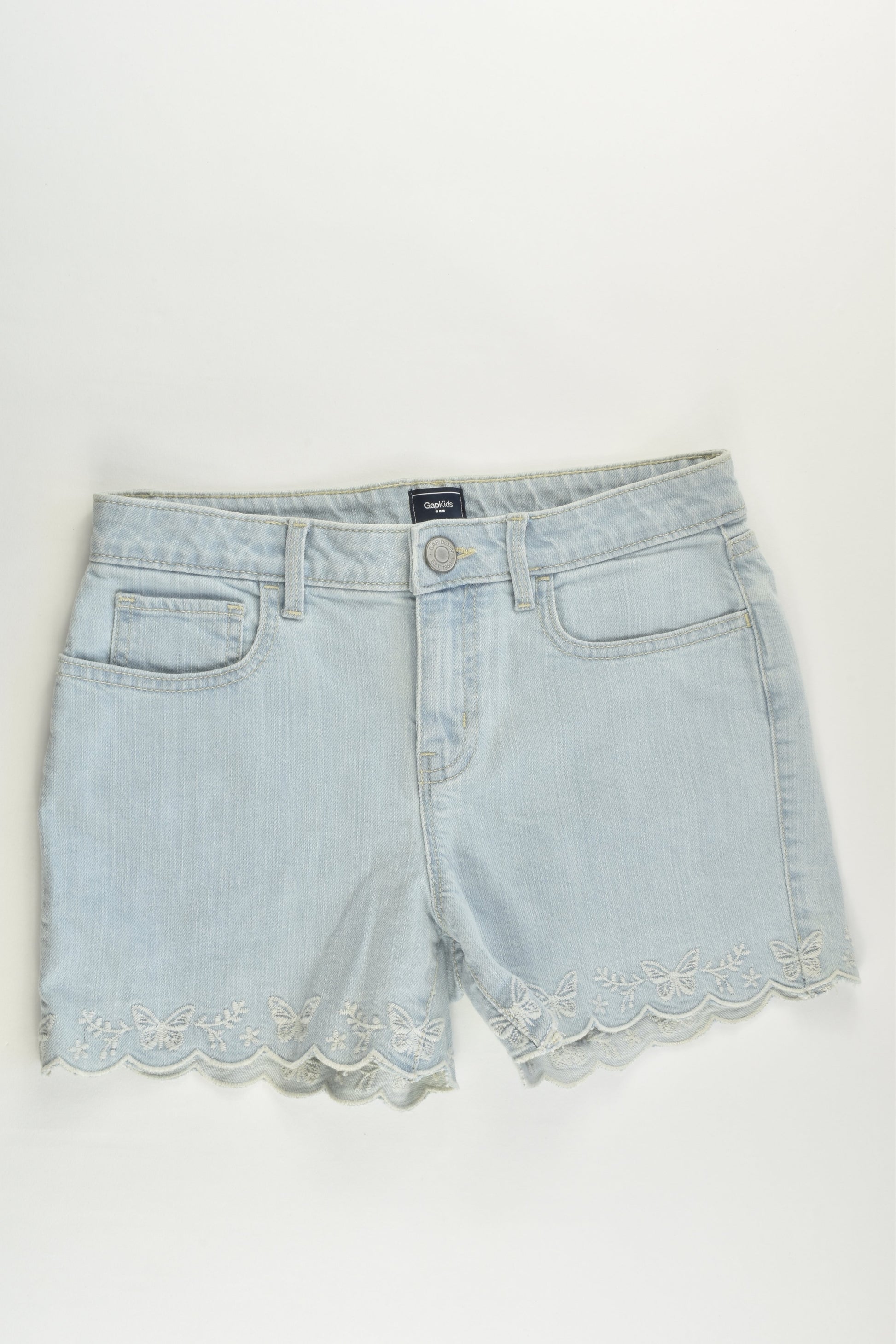 Gap Kids Size 12 Regular Fit Stretchy Denim Shorts with Lace Details