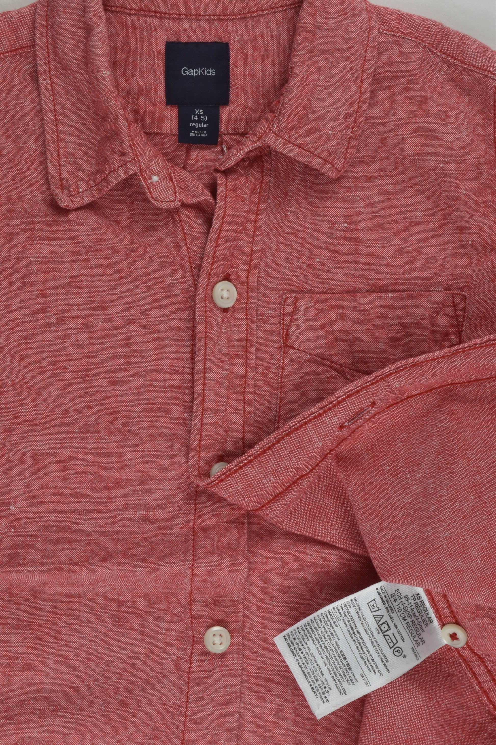 Gap Kids Size 4-5 Linen Blend Shirt