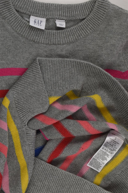 Gap Kids Size 6-7 (S, 120 cm) Rainbow Stripes Knit Dress