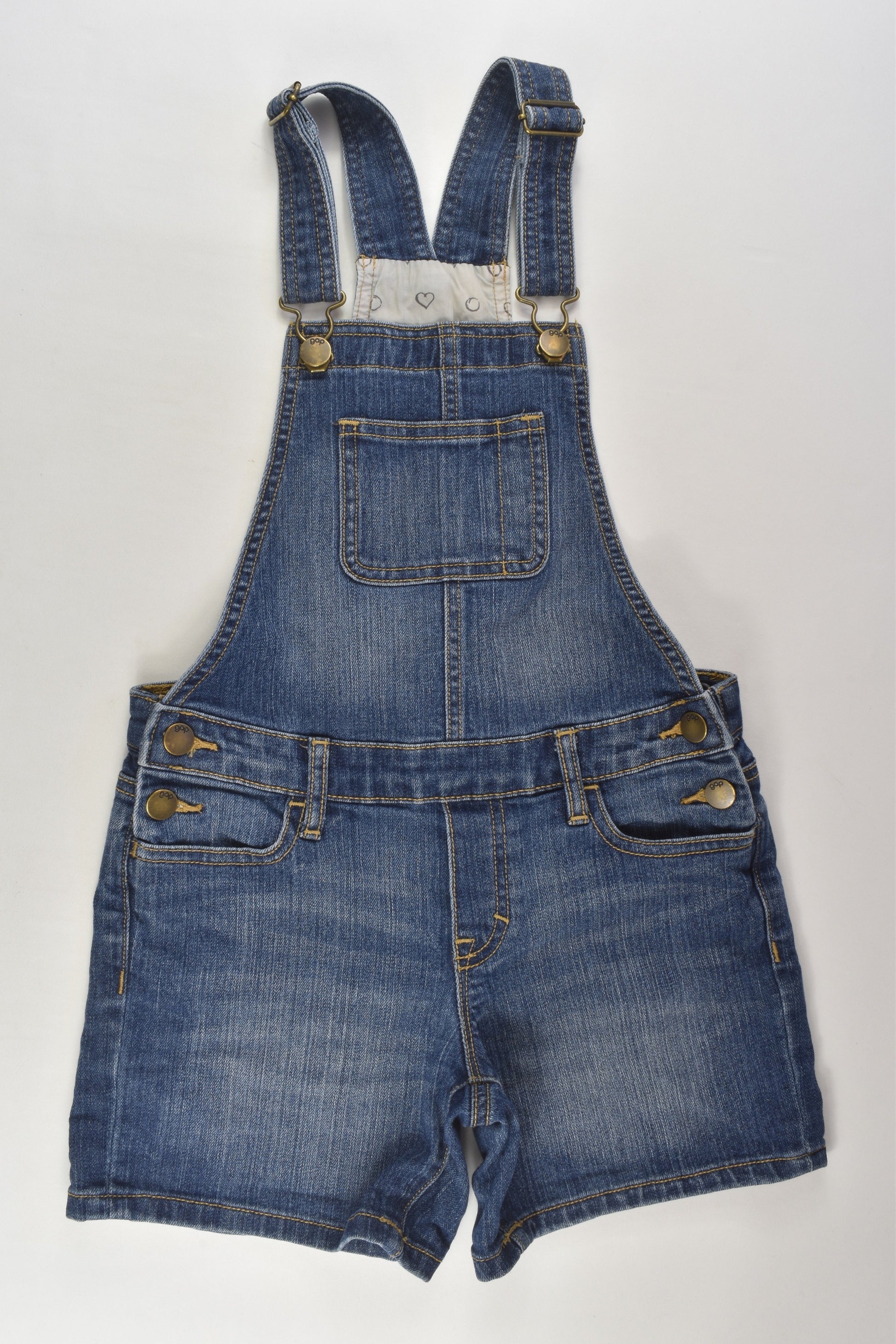 Gap Kids Size 8-9 Short Denim Overalls